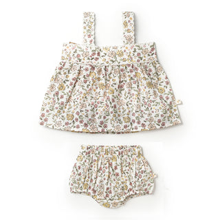 MakeMake Organics Scalloped Top & Bloomers Set Wild Meadow