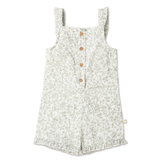 MakeMake Organic Flutter Jumpsuit Sage Floral