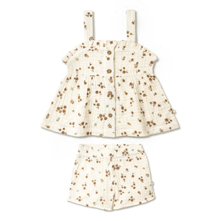 MakeMake Organics Peplum Top & Shorts Set Bohemia