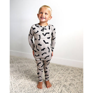 Gigi and Max - Vlad Gray Bats TWO PIECE Bamboo Halloween Kids Lounge Set