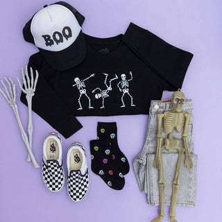 Sweet Wink - Silly Skelly Glow In The Dark Halloween Sweatshirt - Boys