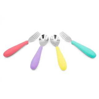 321 Grow - 321 Grow Eat with Me Silicone Spoon and Fork Set -Watermelon