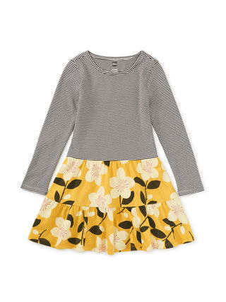 Tea Tiered Skirted Twirl Dress Plum Blossom
