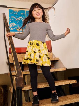 Tea Tiered Skirted Twirl Dress Plum Blossom