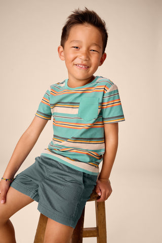Tea Stripe Pocket Tee Patina