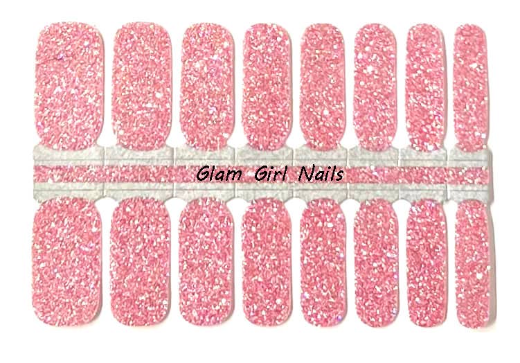 Glam Girl Nails - Bubblegum Sparkle Glitter Nail Wraps