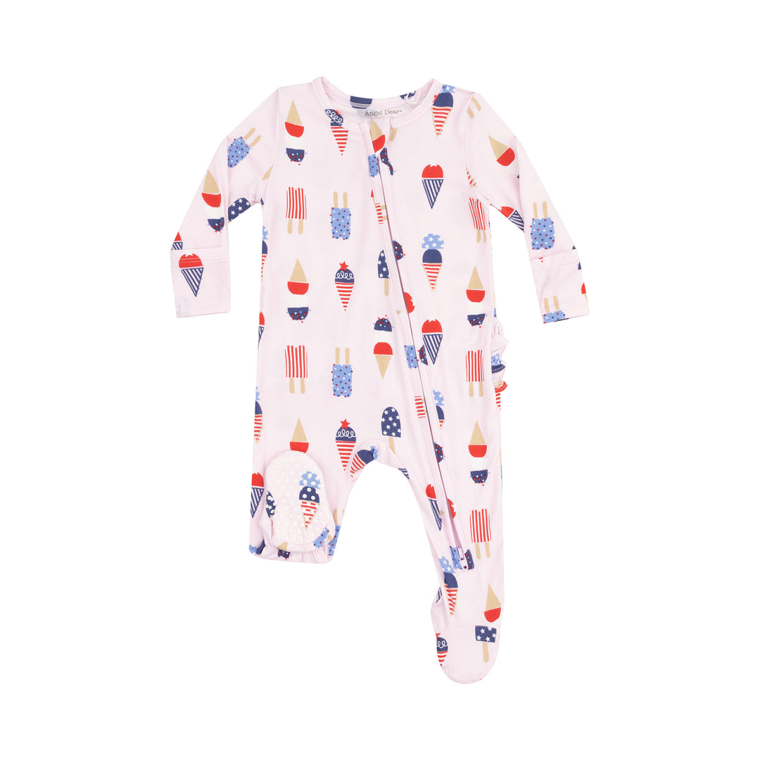 Angel Dear American Ice Cream Pink 2 Way Zipper Footie