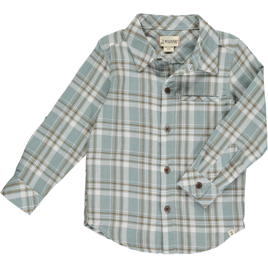 Me & Henry Atwood Woven Shirt Blue/White Plaid