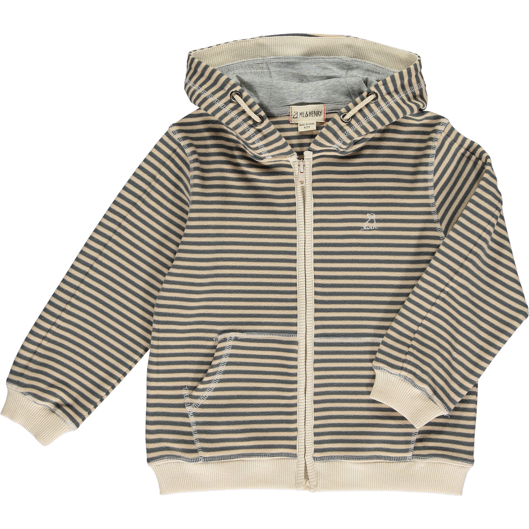 Me & Henry James Hooded Top Brown/Beige Stripe