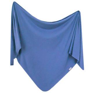 Copper Pearl Knit Swaddle Blanket Indigo