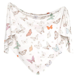 Copper Pearl Knit Swaddle Blanket Luna