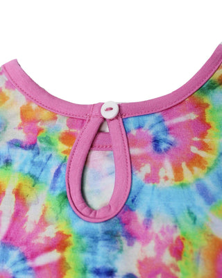 Lev Baby Rainbow Tie Dye Bubble Romper