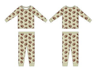 Joan's - Boys Football Two-Piece Bamboo Pajamas