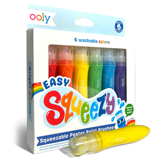OOLY - Easy Squeezy Squeezable Poster Paint Brushes - Set of 6