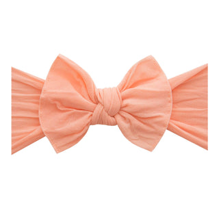 Baby Bling Bows - THE KNOT Soft nylon headband: sunset orange