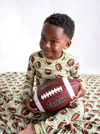 Joan's - Boys Football Two-Piece Bamboo Pajamas