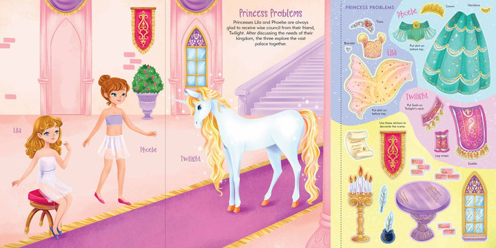 Peter Pauper Press - Unicorns Sticker Doll Dress-Up Book