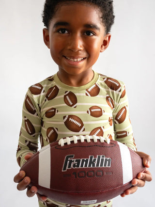 Joan's - Boys Football Two-Piece Bamboo Pajamas