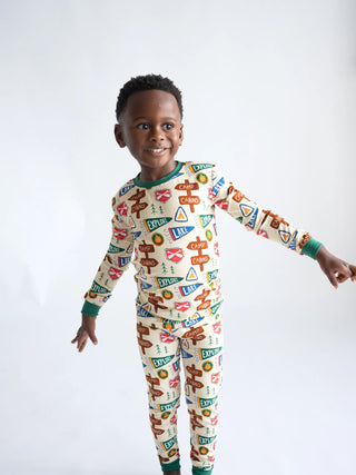 Joan's - Camping Two-Piece Bamboo Pajamas