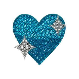 StickerBeans Blue Sparkling Heart