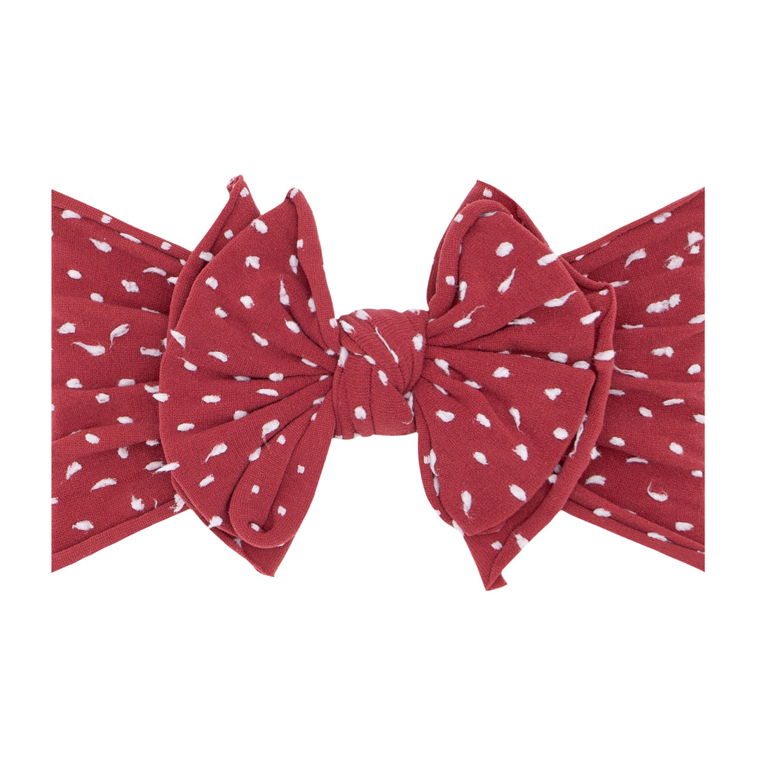 Baby Bling Shab-Bow-Lous Rhubarb Dot