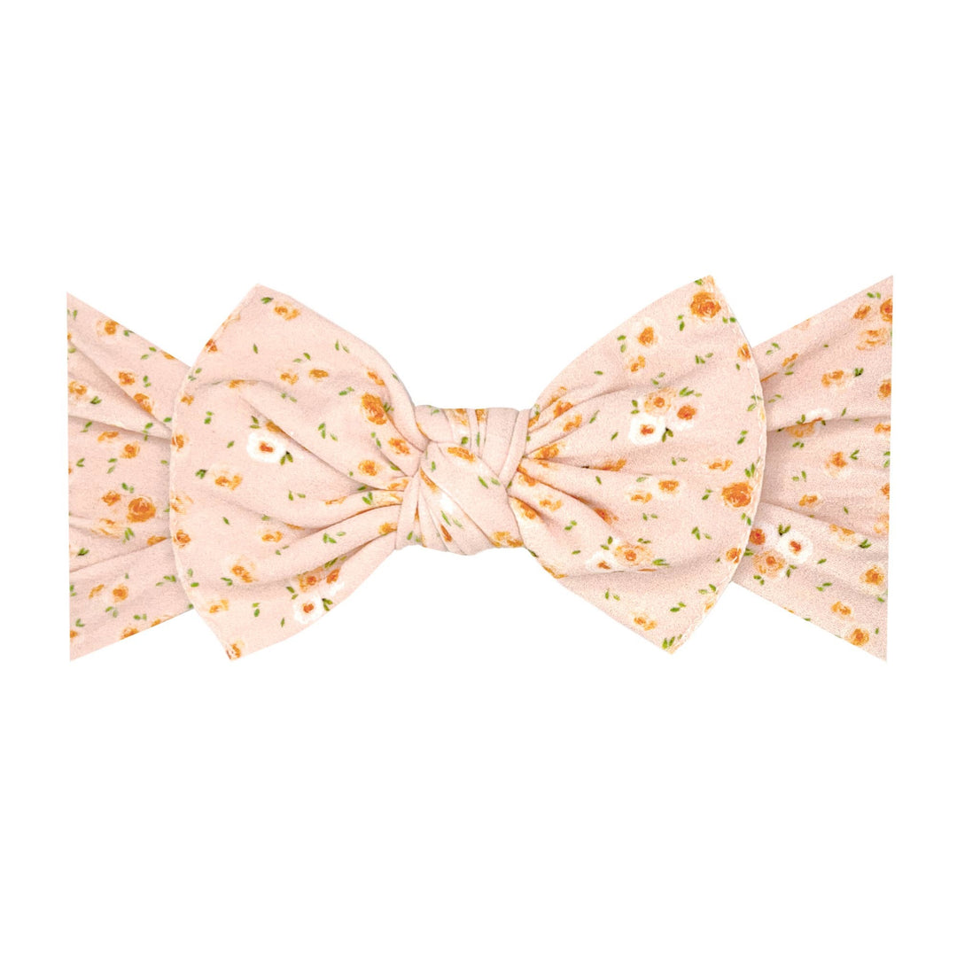 Baby Bling Bows - PRINTED KNOT: honey
