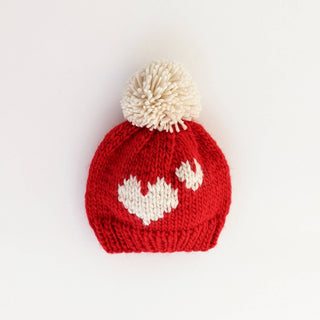 Huggalugs Sweetheart Red Valentine Knit Beanie Hat