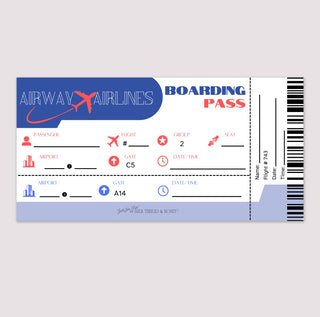 Milk Thread and Honey - Pretend Play Boarding Pass Notepad