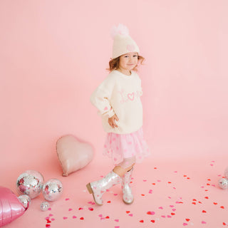 Sweet Wink - Mini Sequin Hearts Valentine's Day Tutu - Kids Clothing