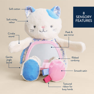 Itzy Ritzy - *NEW* Itzy Bitzy Mirror™ Sensory Tummy Time Mirror - Kitty