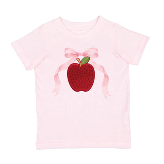 Sweet Wink - Apple Rhinestone Patch Short Sleeve T-Shirt - Kids Clothing