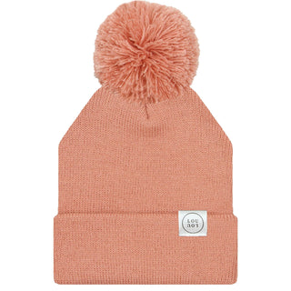 Lou Lou & Company - Beanie with Pom - Salmon Pink