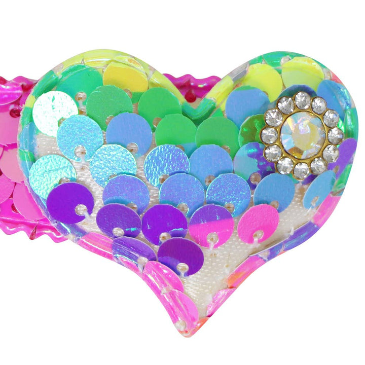 Pink Poppy USA - Sequin Heart Shape Hairclip