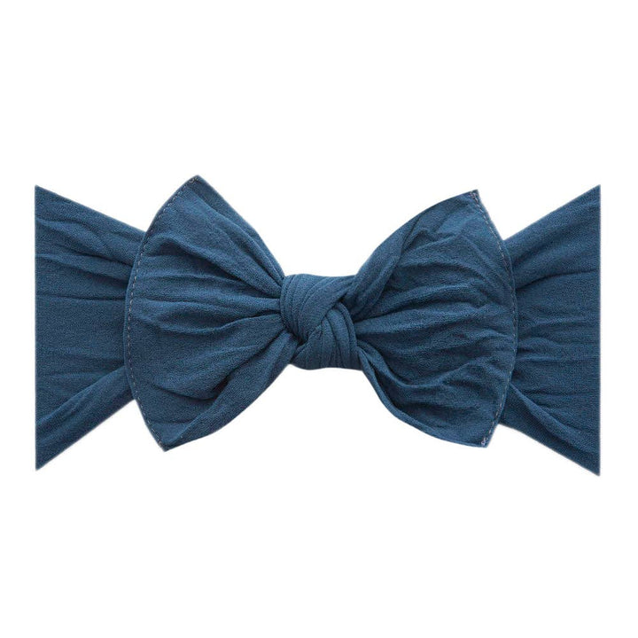 Baby Bling Bows - THE KNOT Soft nylon headband: slate blue