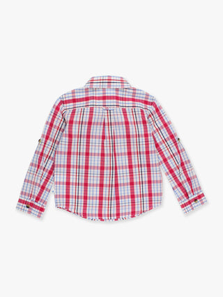 RuffleButts + RuggedButts - Boys Adley Plaid Long Sleeve Button Down Shirt