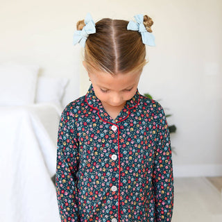 Gigi and Max - Isabelle KIDS RUFFLE LOUNGE SET Bamboo Floral Girls Clothing