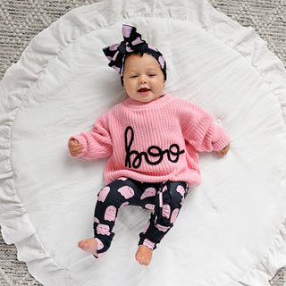 Gigi and Max - Boo Pink SWEATER Halloween Kids Top