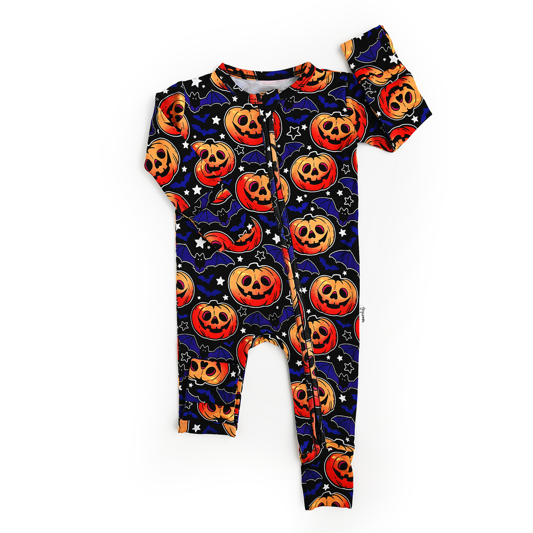 Gigi and Max - Edward Zip Bamboo Glow in the Dark Sleepies Little Halloween