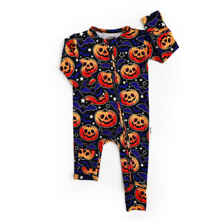 Gigi and Max - Edward Zip Bamboo Glow in the Dark Sleepies Little Halloween