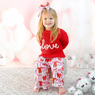 Gigi and Max - Love Red SWEATER Valentines Baby Toddler Kids Clothing Top
