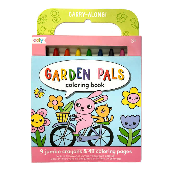 OOLY - Carry Along! Coloring Book and Crayon Set - Garden Pals