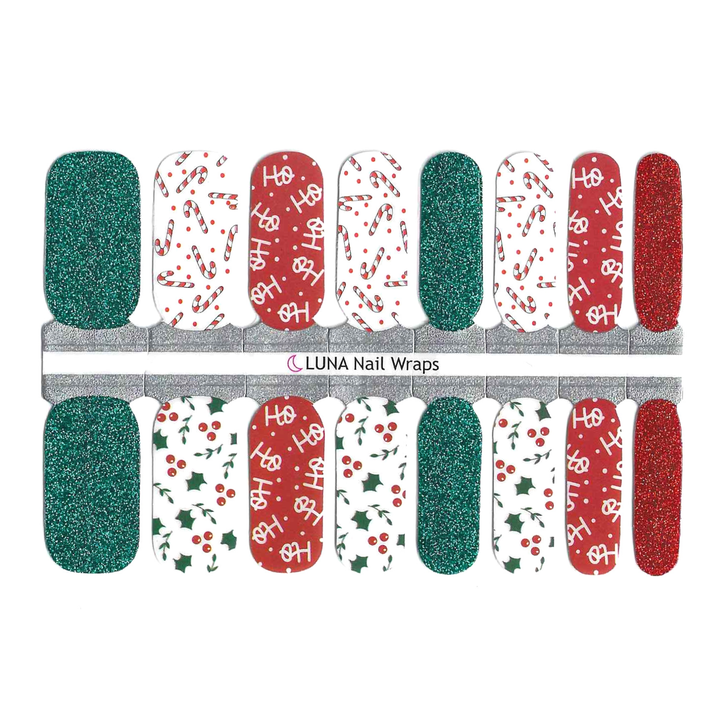 Luna Christmas Nail Wraps Holly Jolly