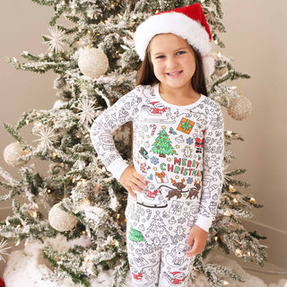 Caden Lane - Colorable Two Piece Pajama Set | Christmas Morning
