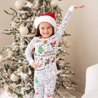 Caden Lane - Colorable Two Piece Pajama Set | Christmas Morning