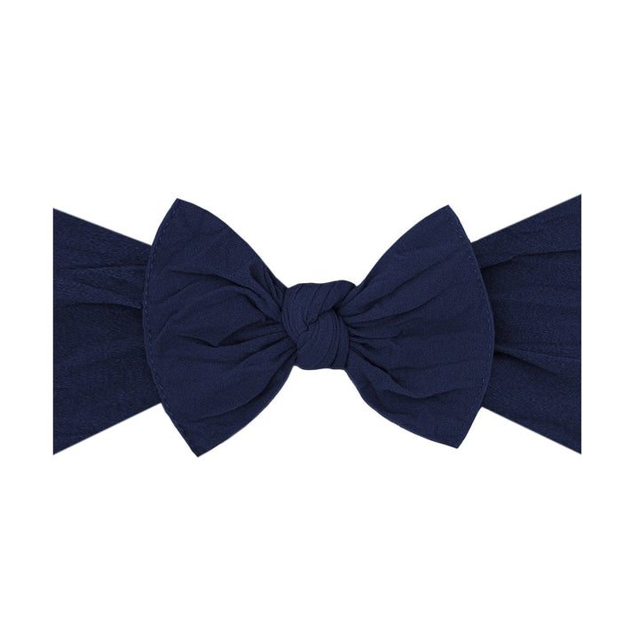 Baby Bling Bows - THE KNOT Soft nylon headband: navy