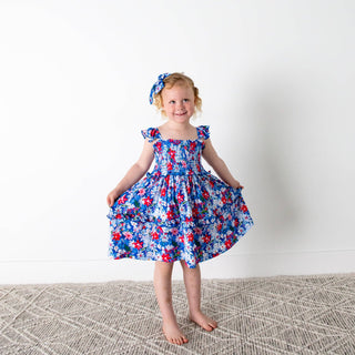 Gigi and Max - Presley Floral Clip Bow Hair Accessory Matching Toddler Kids