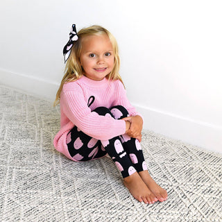 Gigi and Max - Shade Black Ghost LEGGINGS Halloween Bamboo Kids Loung
