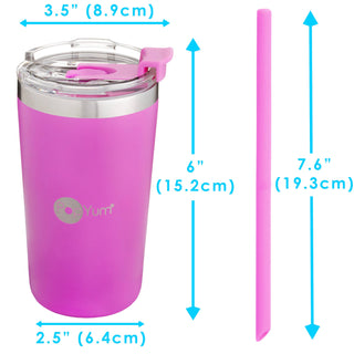 PopYum - PopYum 13oz Insulated Kids’ Cups, 2-Pack, Purple, Pink