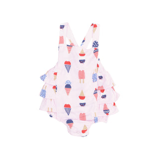 Angel Dear American Ice Cream Ruffle Sunsuit