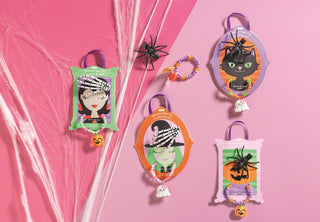 Halloween Hair Clip & Lip Gloss Bracelet Set, Cat